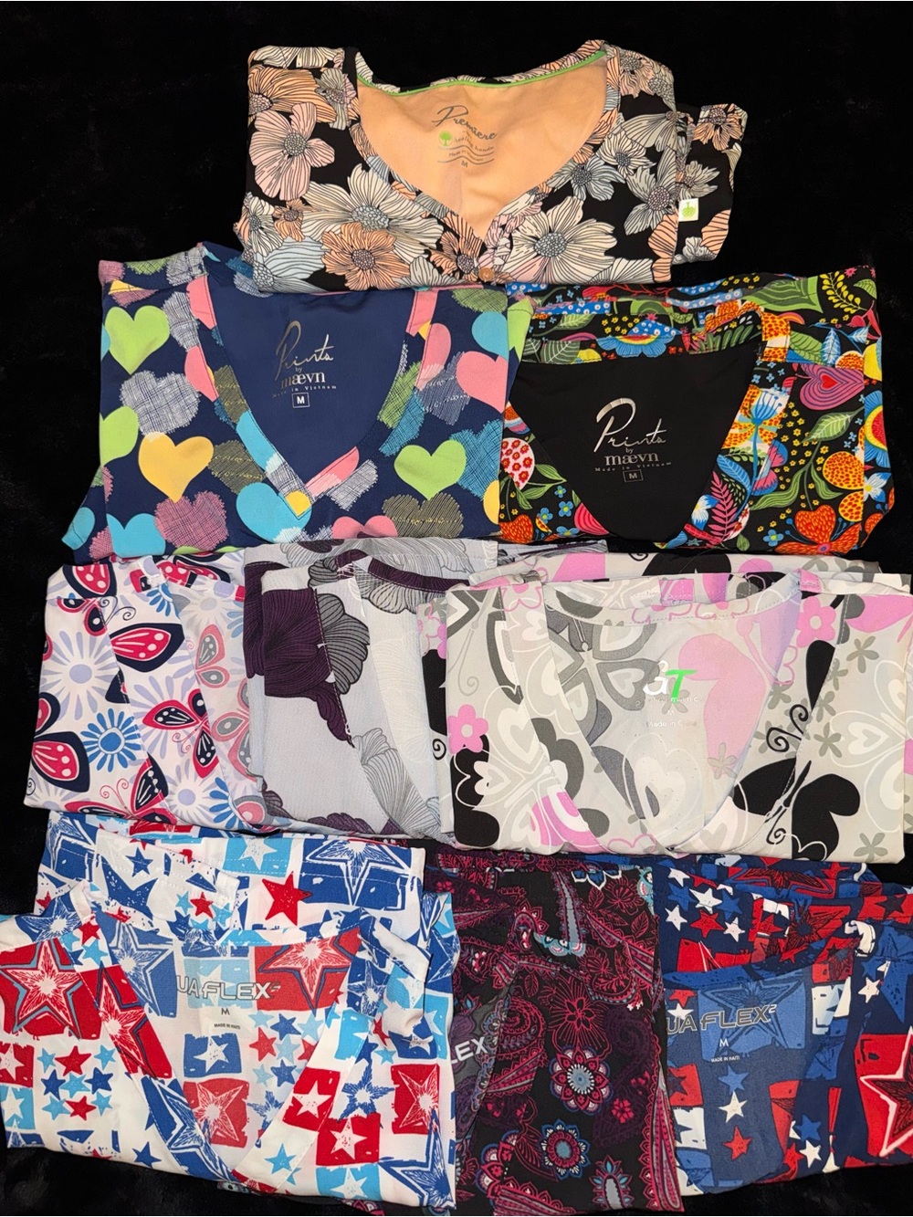 Women’s Scrub Top Bundle of 9